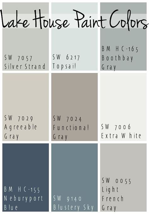 The Best Lake House Paint Colors - calming blue and gray tones that all ...