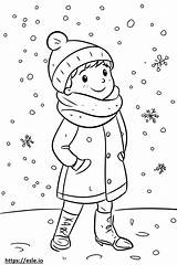 Cute winter coloring Sheet sketch template