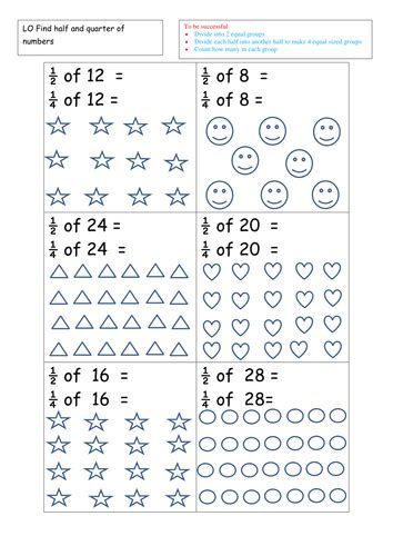 Fractions - Find half and quarter of an amount by mattzander - Teaching Resources - Tes