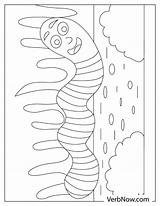 Worm Coloring Page sketch template