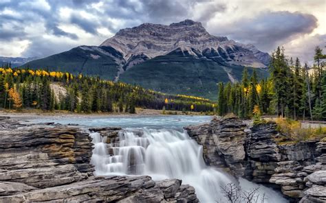 Athabasca Falls wallpaper | nature and landscape | Wallpaper Better