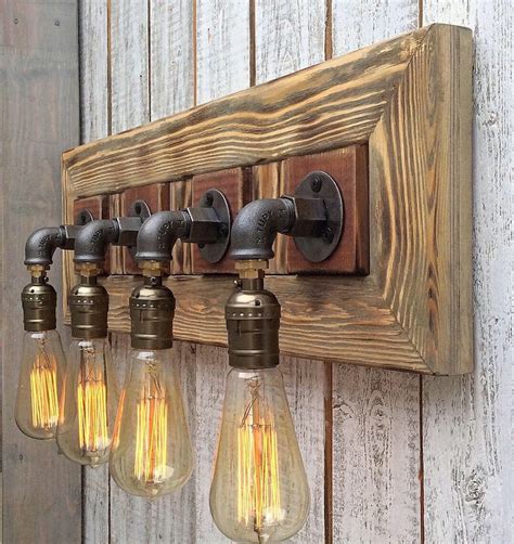 Bathroom VANITY Light Fixtures Rustic Bathroom Vanity | Etsy