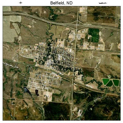 Aerial Photography Map of Belfield, ND North Dakota