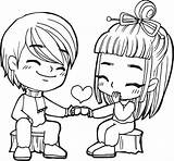 Cartoon Couple Doodle Kawaii Anime Coloring Page Cute 49% OFF sketch template