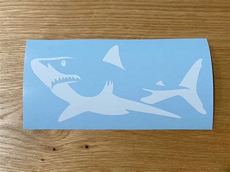 Great White Shark Decal Sticker Ocean Beach Coastal Seashell - Etsy