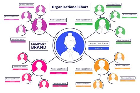 Free Vector | Flat organizational chart infographic