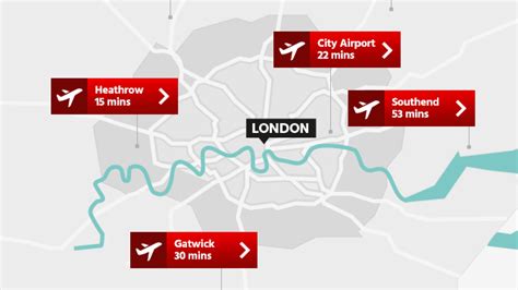 London Airports Map - Traveller Information - visitlondon.com