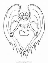 Demon 6 Coloring Page For Kids  Free Demons Printable Pages sketch template