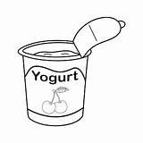 Premium Vector  Coloring Yogurt Cartoon Illustration Cute sketch template