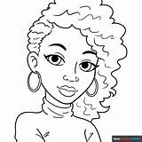 Black Girl Coloring Page  Easy Drawing Guides sketch template