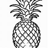Pineapple outline Black And White Cute coloring Book  Premium AI sketch template