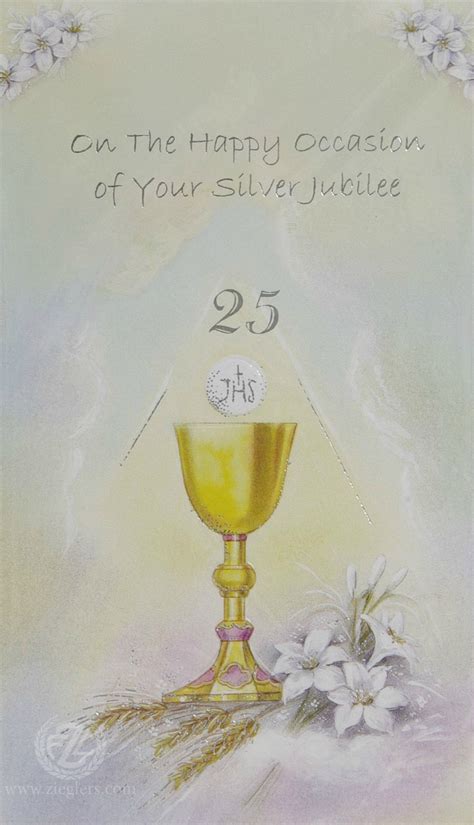 Priest Ordination Anniversary Greeting Card Silver Jubilee 25 113043 ...