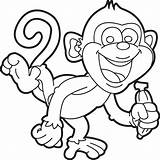 Printable Cartoon Monkey Coloring Page For Kids – SupplyMe sketch template