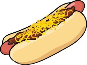 Junk Food Clipart Image - Hot Dog Smothered with Chili and Cheese - ClipArt Best - ClipArt Best