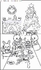 christmas dinner coloring Book Pages To Print  Free sketch template