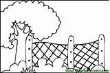 Fence Coloring Page sketch template