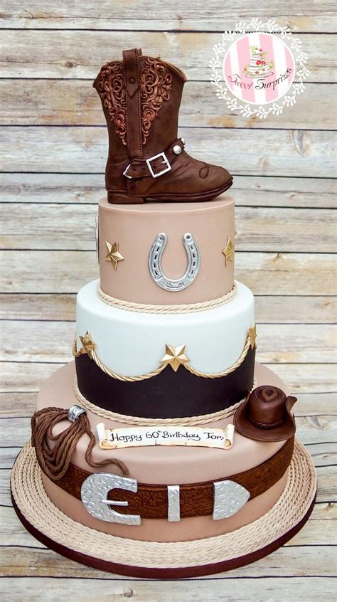 Cowboy 60th Birthday - Decorated Cake by Sweet Surprizes - CakesDecor