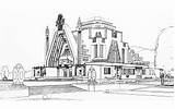 Architecture Cities And Houses Coloring Pages For Adults Free PDF  sketch template