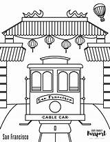 San Francisco Chinatown Coloring Page – Our Family Passport sketch template