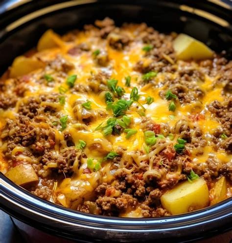 This slow cooker hamburger potato casserole is the perfect comfort meal – RECIPES