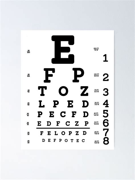 Printable Snellen Eye Chart 10 Ft - Free Printable Worksheet