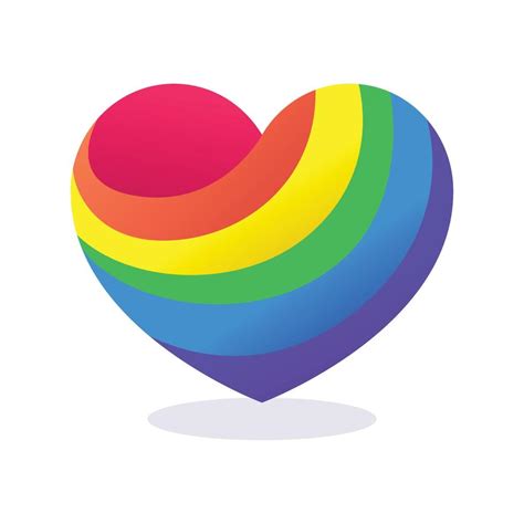 Pride Rainbow Heart 16283714 Vector Art at Vecteezy