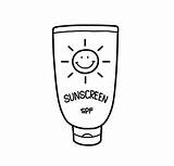 Sunscreen Coloring Page sketch template