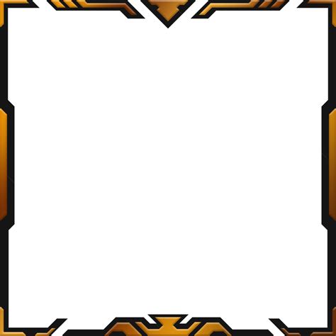 Gaming Border Frame For Twitch Live Streaming Overlay, Live Stream Overlay, Square Border ...