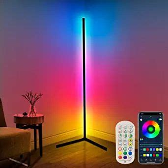 Corner Floor Lamp,65” Color Changing LED Floor Lamp with Music Sync,Modern Mood Lighting Corner ...