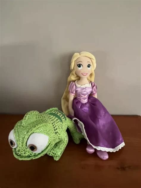 DISNEY STORE PLUSH Princess Rapunzel 12” Pascal Chameleon Tangled Doll ...