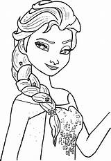 Elsa Coloring Page Printables sketch template