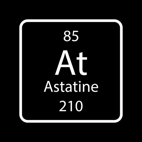 Astatine symbol. Chemical element of the periodic table. Vector illustration. 12034746 Vector ...