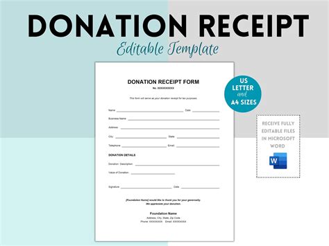 Nonprofit Donation Receipt, Donation Receipt Forms, Donation Receipt ...