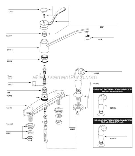 Moen Arbor Kitchen Faucet Parts Diagram | Dandk Organizer