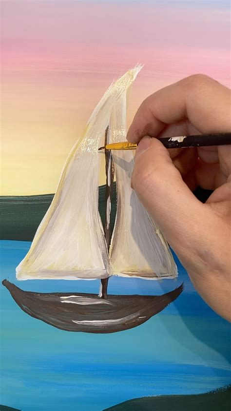 Beginner Sailboat Painting Tutorial | Here is an easy sailboat painting tutorial. Love how the ...