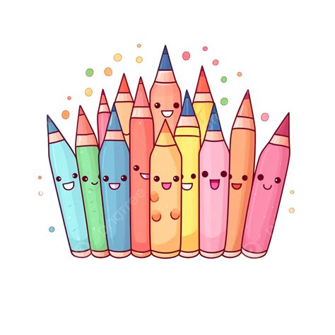 Kawaii Cute Colored Pencil Abstract Illustration, Cute, Doodle, Abstract PNG Transparent Image ...