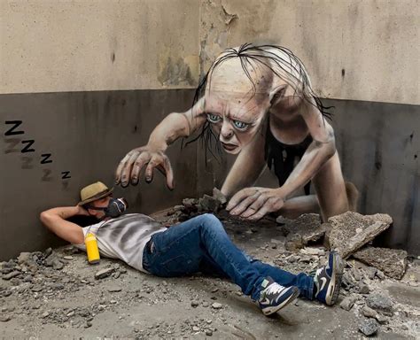 El graffiti 3D de este artista francés transforma muros en ilusiones ópticas