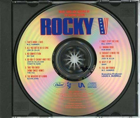 Rocky V Soundtrack (1990) - CD Sniper Reference Collection of Rare Movie Soundtracks