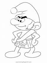 Gutsy Smurf Coloring Page For Kids  Free The Smurfs Printable sketch template
