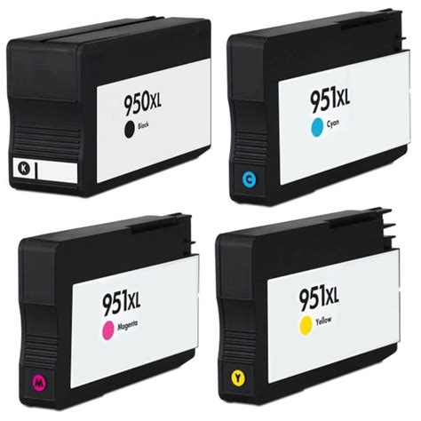 HP 950XL (Compatible) High Yield Black Ink Cartridge - 4 pack combo