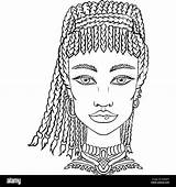 Hand drawn Doodle Girl On White Background Womens Portrait For Adult  sketch template