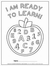 Back To School  Coloring Page Im Ready to Learn Planerium sketch template
