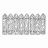 Picket Fence Coloring Page sketch template