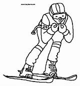 skiing coloring Pages  Skiing Coloring Free sketch template