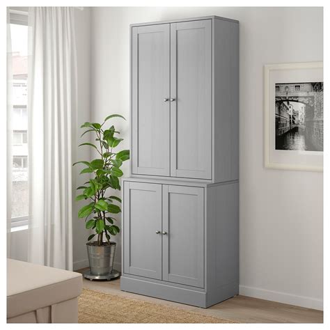 HAVSTA Storage combination with doors Grey 81 x 212 x 47 cm - IKEA ...