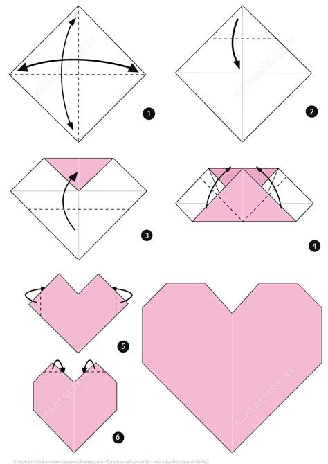 Origami Heart Instructions | Free Printable Papercraft Templates