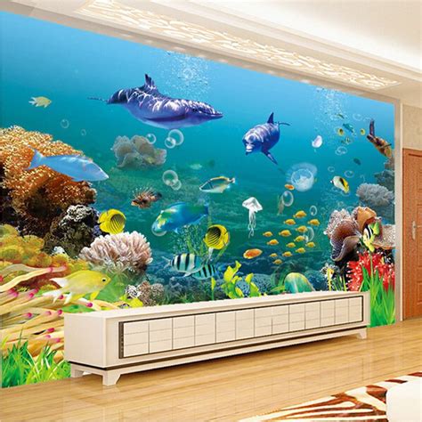 Awesome Underwater World of Marine Life Wallpaper Mural, Custom Sizes Available Wall Murals ...