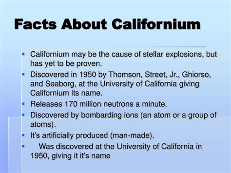 PPT - Californium PowerPoint Presentation - ID:1152768