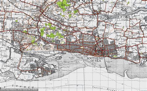 Historic Ordnance Survey Map of Leigh-on-Sea, 1945