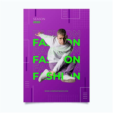 Free Vector | Colorful fashion poster template